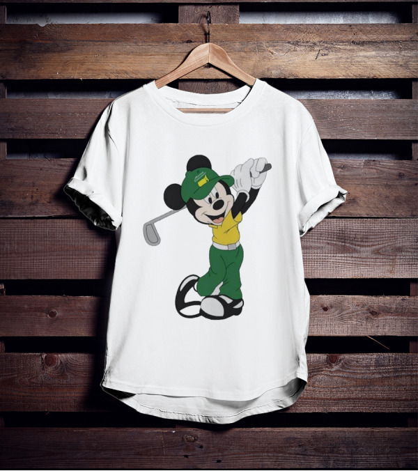 Mickey Mouse Golf Masters Tournament Iconic Swing T-Shirt