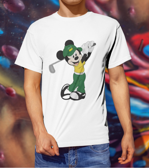 Mickey Mouse Golf Masters Tournament Iconic Swing T-Shirt