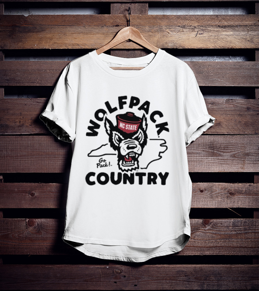 NC State Wolfpack Country Go Pack Wolf Head T-Shirt