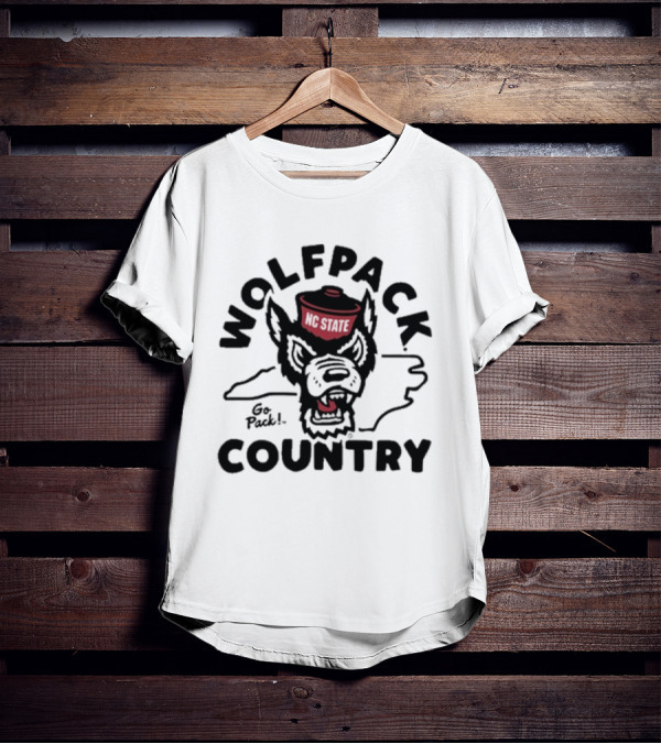 NC State Wolfpack Country Go Pack Wolf Head T-Shirt