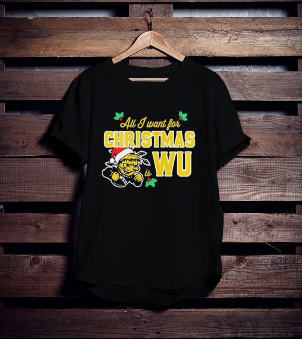 All I Want For Christmas Is Wu Santa Shocker Character WSU Holiday T-Shirt