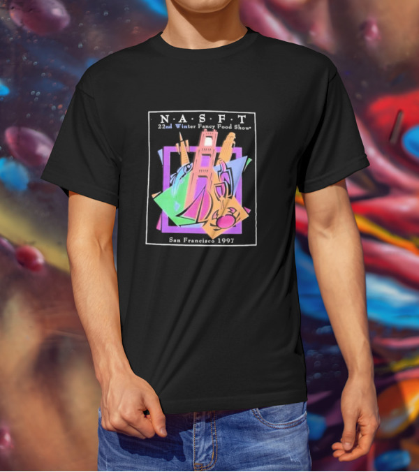 N.A.S.F.T. 22nd Winter Fancy Food Show San Francisco 1997 Black T-Shirt
