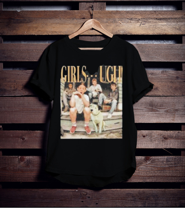 GIRLS UGH Thug Life Valentine Boys Sitting With Dog T-Shirt