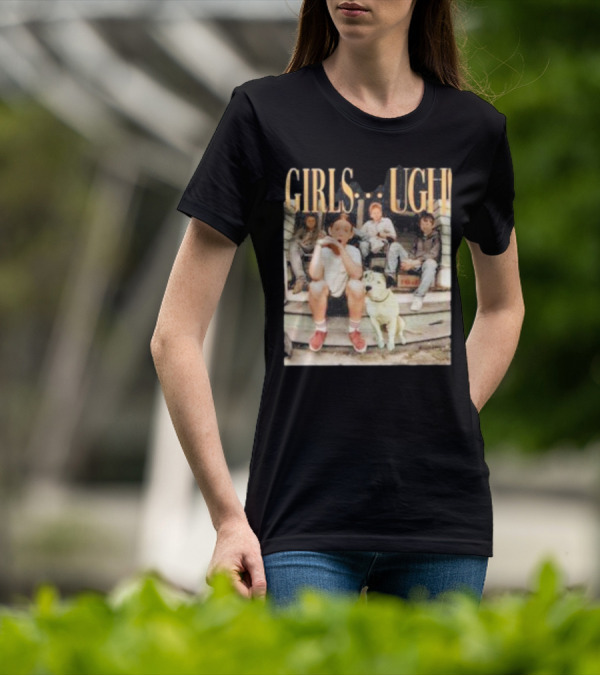 GIRLS UGH Thug Life Valentine Boys Sitting With Dog T-Shirt