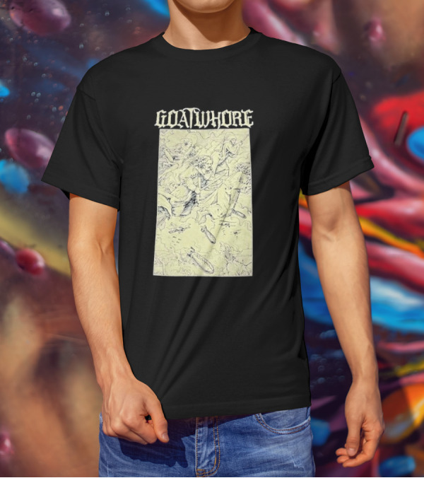 Goatwhore Band Illustration With Mythical Figures And Creatures T-Shirt
