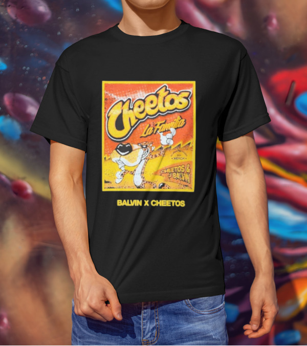 Cheetos La Familia Merch Balvin X Cheetos Collaboration T-Shirt