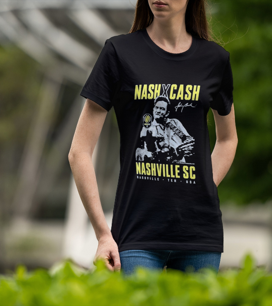 Nash X Cash Nashville SC Johnny Cash Nashville TEN USA T-Shirt