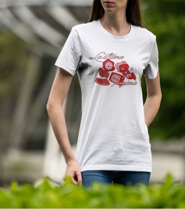 Chiara Oliver La Última Página Reloj Libro Vida Bucle Flor Esquema Rojo T-Shirt