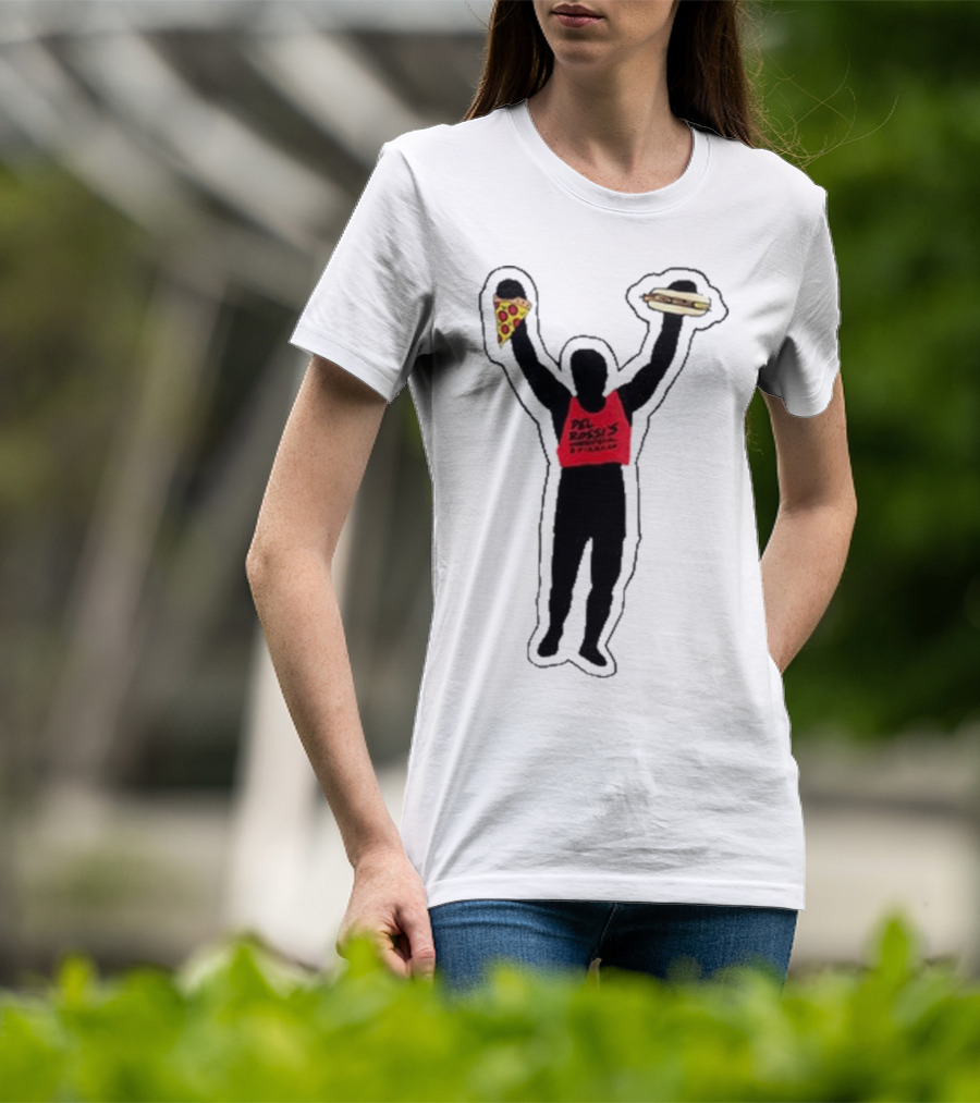 Dave Portnoy Del Rossi’s Strongman Cheesesteak Pizza T-Shirt