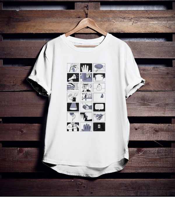 Fingertips: Visual Storyboard Of Hand Motifs And Everyday Life T-Shirt