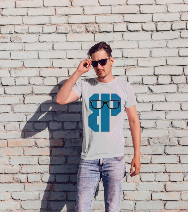 Projects X Weezer Framed Blue Block With Glasses T-Shirt