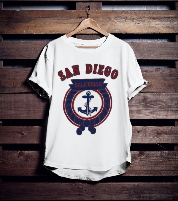 San Diego California Anchor Emblem T-Shirt