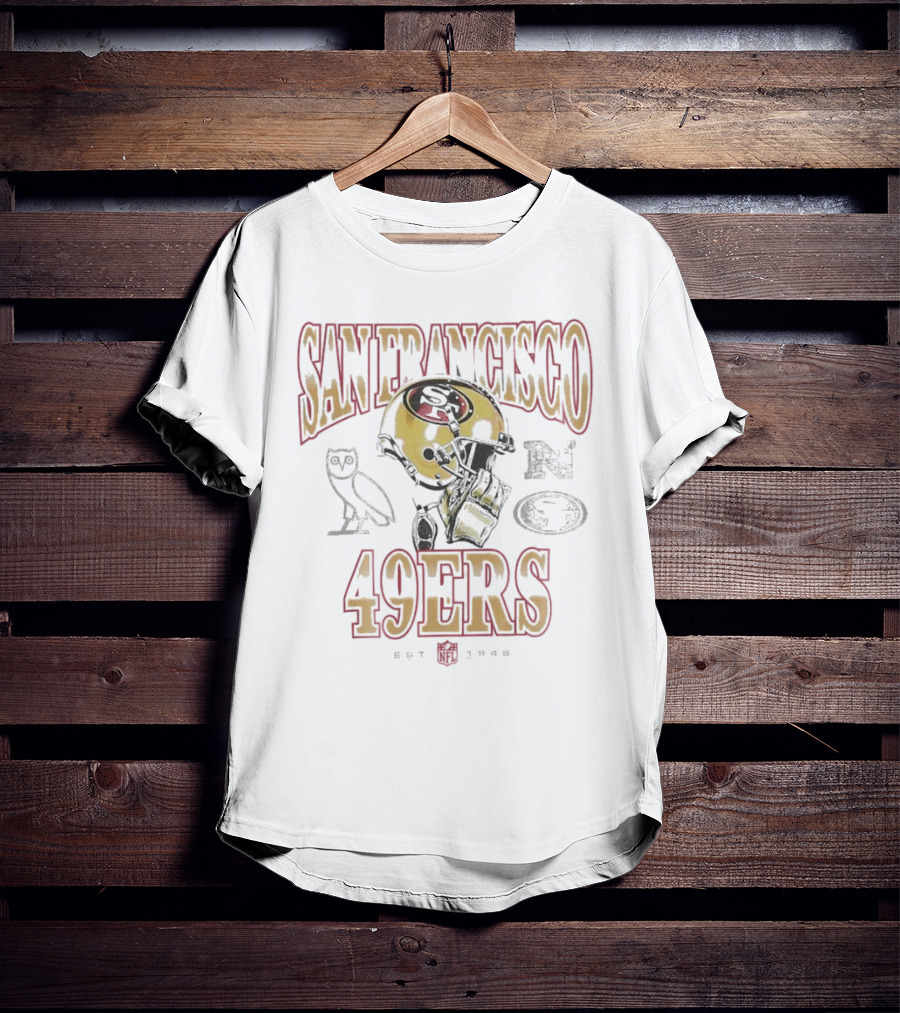 San Francisco 49ers OVO Owl NFL Helmet Est 1946 T-Shirt