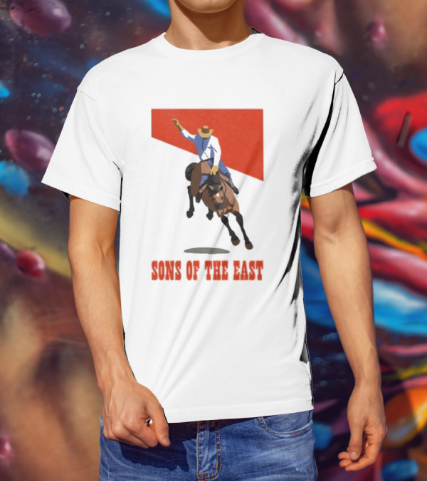Sons Of The East Cowboy Riding Bucking Horse T-Shirt