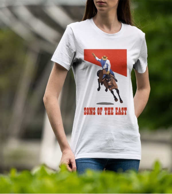 Sons Of The East Cowboy Riding Bucking Horse T-Shirt