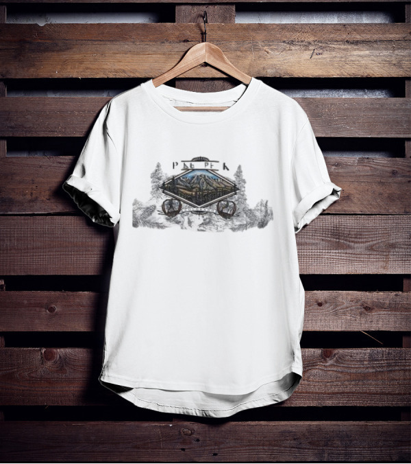 Pikes Peak Colorado Travel Explore Anvil Single Stitch Trees Scenic Mountains T-Shirt