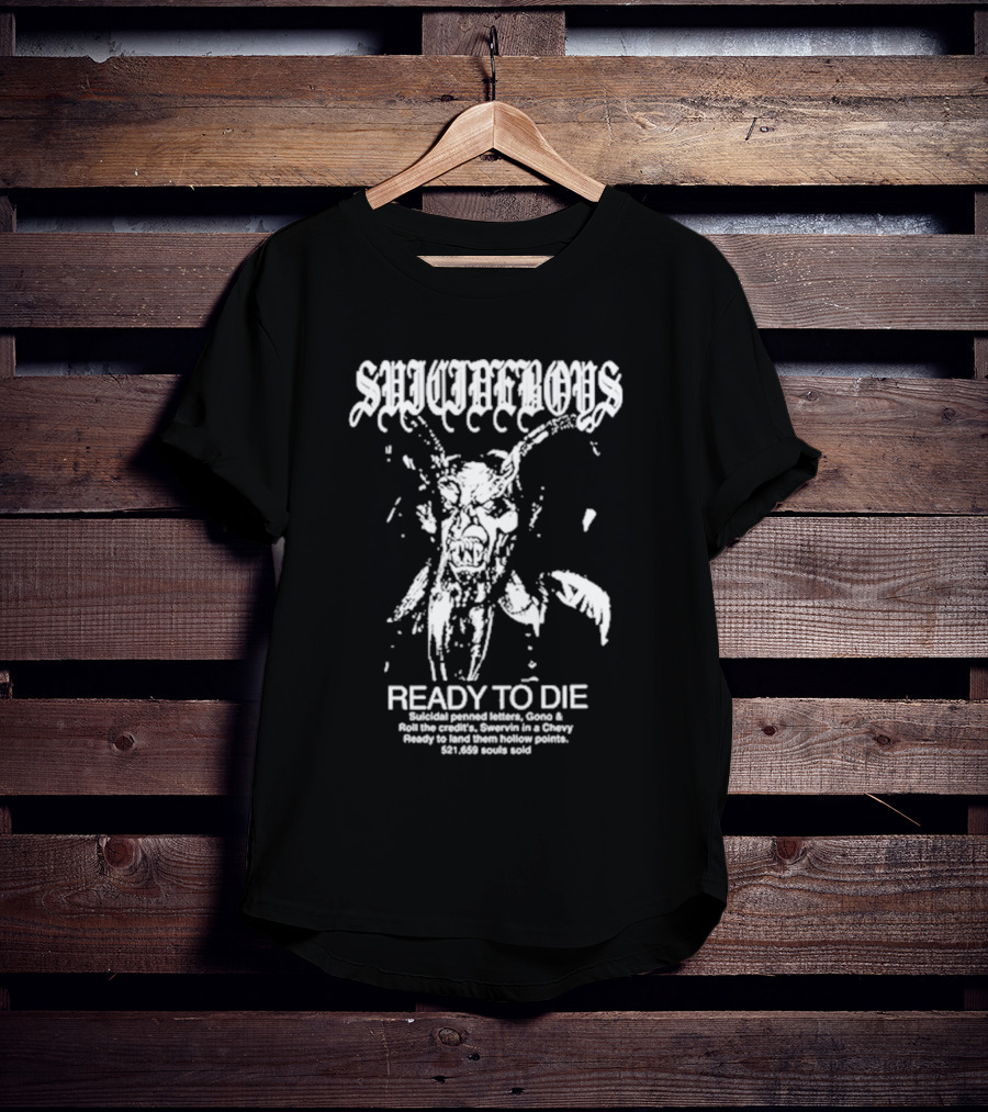 SUICIDEBOYS READY TO DIE Suicidal Penned Letters $21,659 Souls Sold T-Shirt