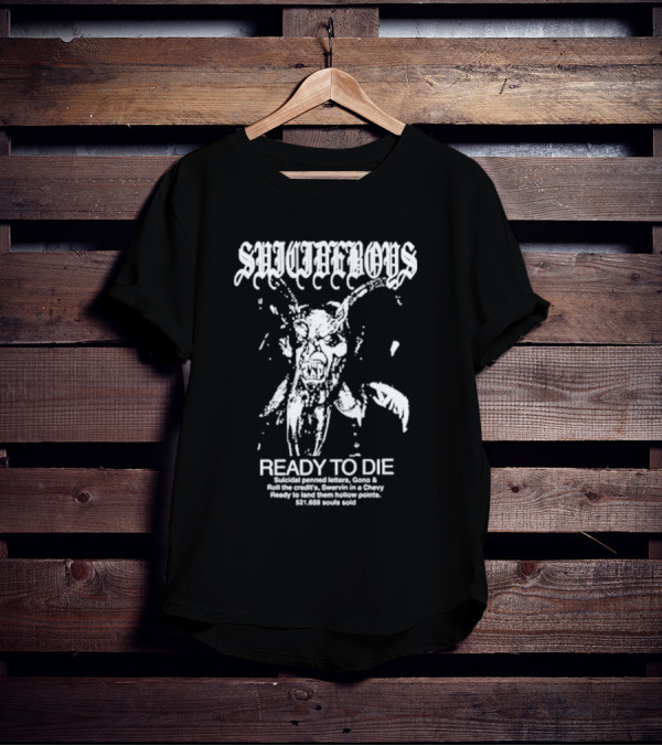 SUICIDEBOYS READY TO DIE Suicidal Penned Letters $21,659 Souls Sold T-Shirt