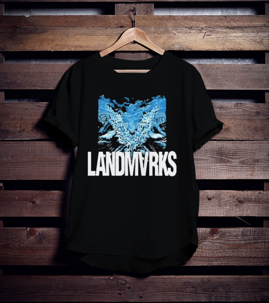 Landmvrks The Darkest Place I’ve Ever Been Album Cover Art Dual Blue Figures T-Shirt
