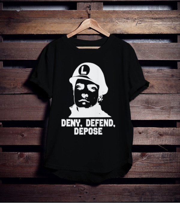 Yesyoureracist Deny Defend Depose Helmeted Face With Letter L T-Shirt