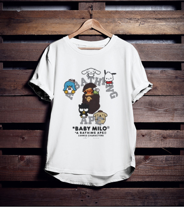 Baby Milo A Bathing Ape With Sanrio Characters Collaboration T-Shirt