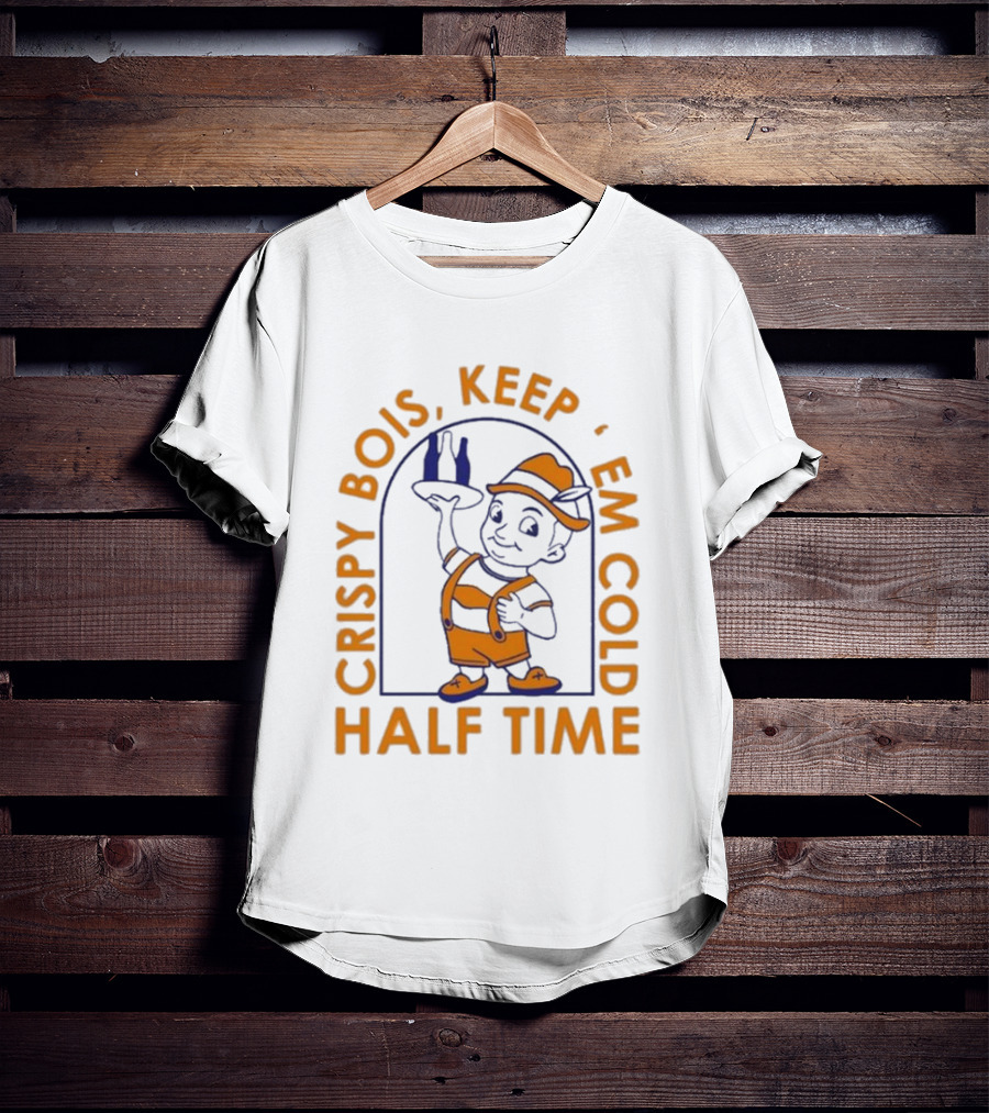 Crispy Bois Keep 'Em Cold Half Time Bartender Character T-Shirt