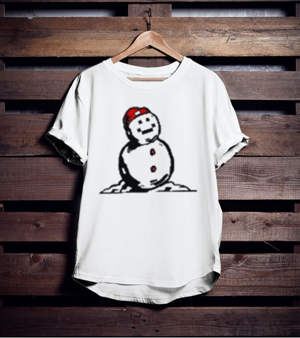 Quackity Snowman With Red Beanie T-Shirt
