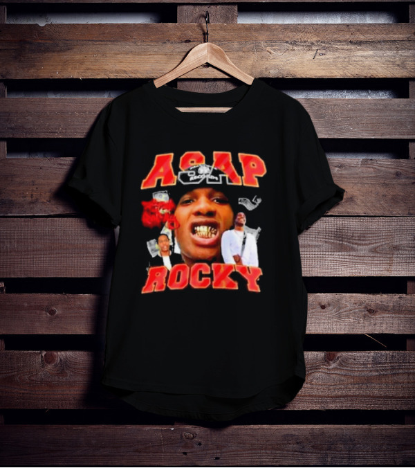 ASAP Rocky Urban Style Iconic Portrait Collage T-Shirt