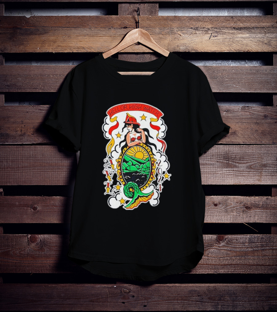 Hell Or High Water Mermaid Asheville T-Shirt