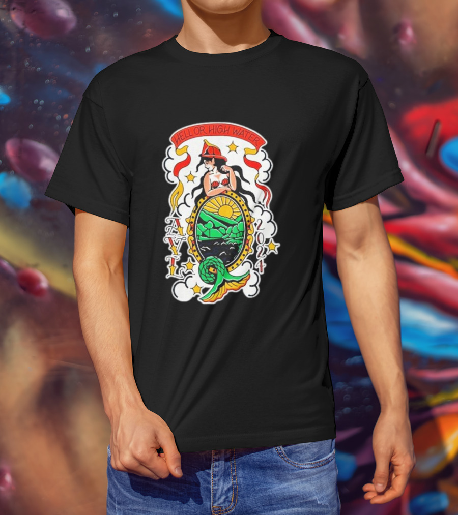 Hell Or High Water Mermaid Asheville T-Shirt