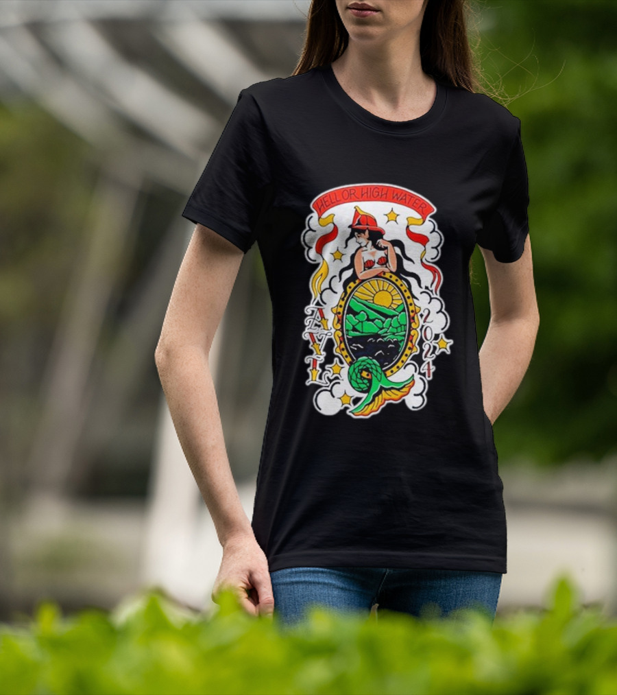 Hell Or High Water Mermaid Asheville T-Shirt