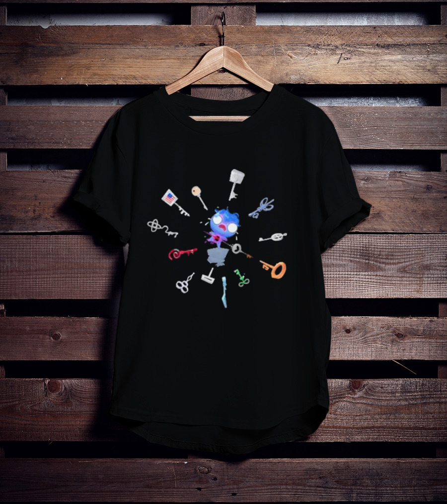 Betrayal Of The Keys: Mysterious Floating Creature Amidst Diverse Keys T-Shirt
