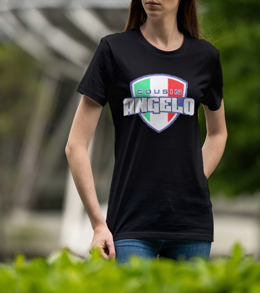 Cousin Angelo Italian Shield Tricolor T-Shirt