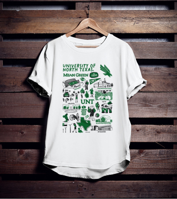 University Of North Texas Mean Green 1890 UNT Campus Montage Toddler T-Shirt