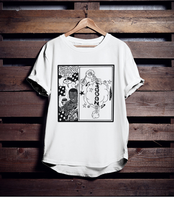 Zooom N7 Lick It Back Comic Art Panel T-Shirt
