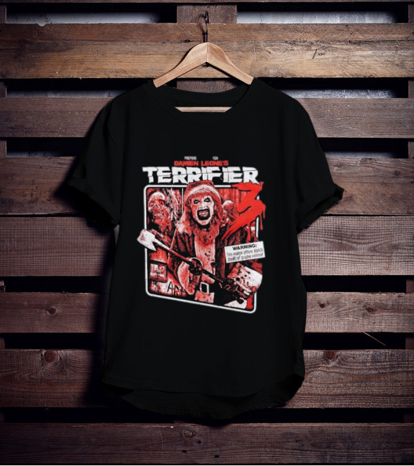 Prepare For Damien Leone's Terrifier 3 Warning Graphic Violence T-Shirt