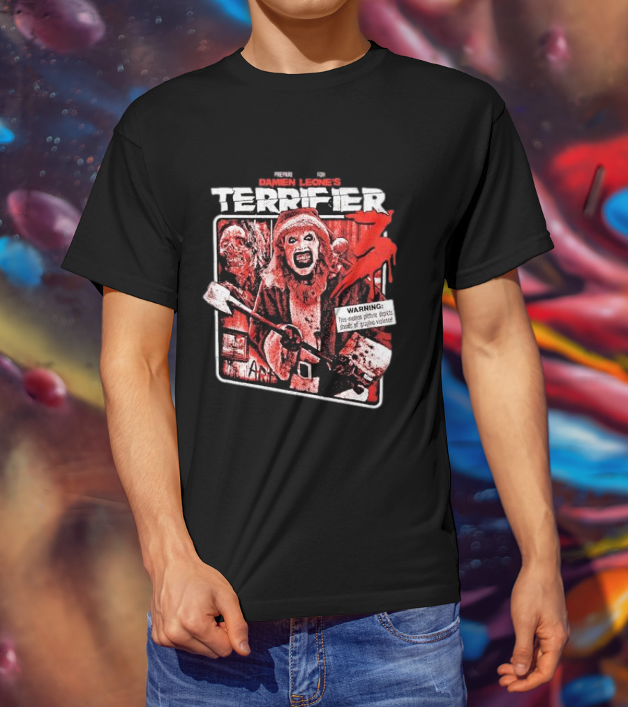 Prepare For Damien Leone's Terrifier 3 Warning Graphic Violence T-Shirt
