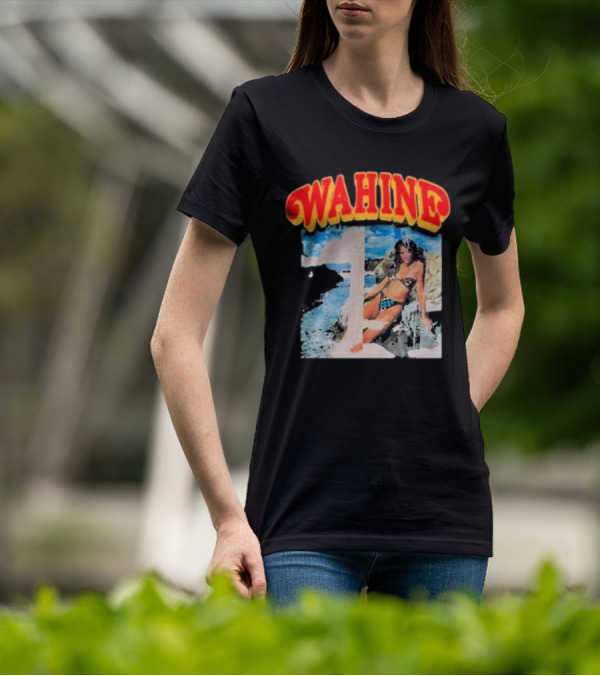 WAHINE Beach Scene With Rosé Vibes T-Shirt