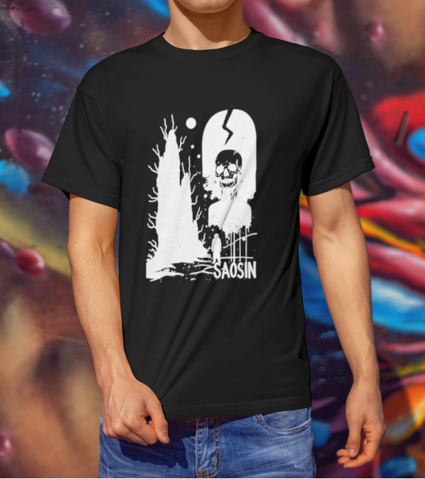 Saosin Over Skeleton Skull And Tree T-Shirt