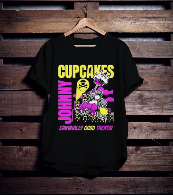 Johnny Cupcakes Criminally Good Treats Top Hat Cupcake City Adventure T-Shirt