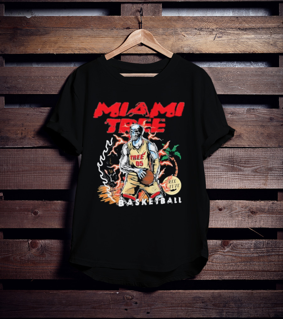 MIAMI TREE TREE 05 REE FIVE BASKETBALL T-Shirt