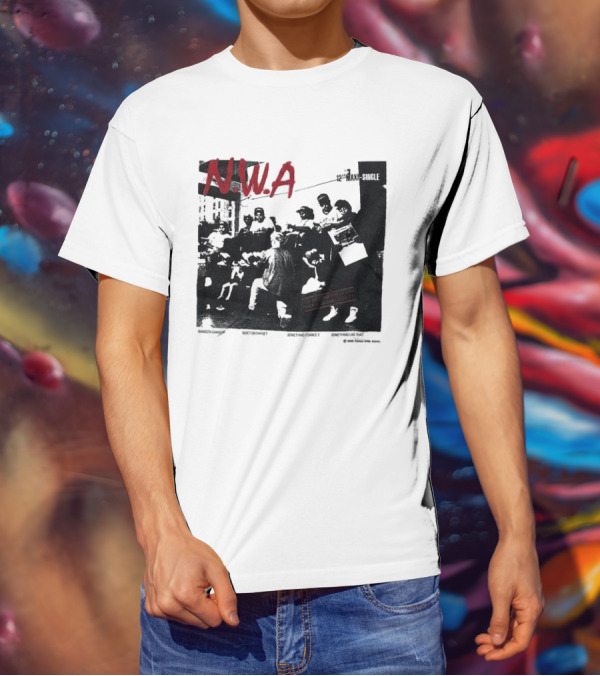 N.W.A 1988 Gangsta Gangsta Maxi-Single 12 Inch Quiet On Tha Set Compton Rap Music T-Shirt
