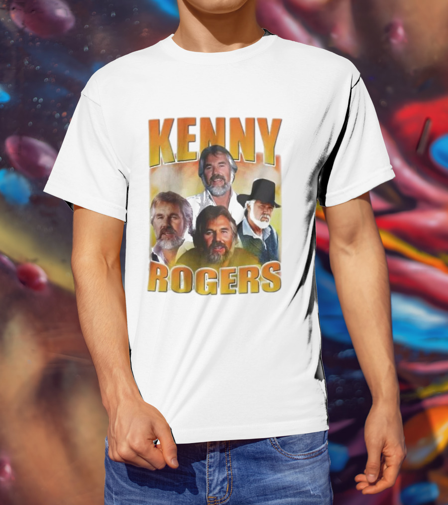 Kenny Rogers Multiple Portrait Collage T-Shirt