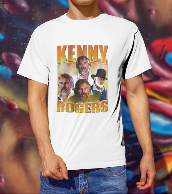 Kenny Rogers Multiple Portrait Collage T-Shirt