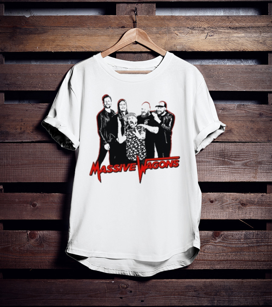 Massive Wagons Band Graphic Red And Black T-Shirt
