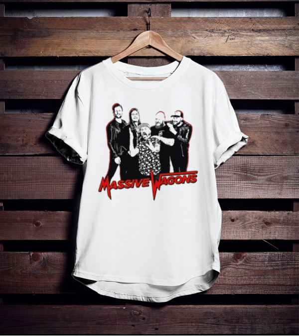 Massive Wagons Band Graphic Red And Black T-Shirt