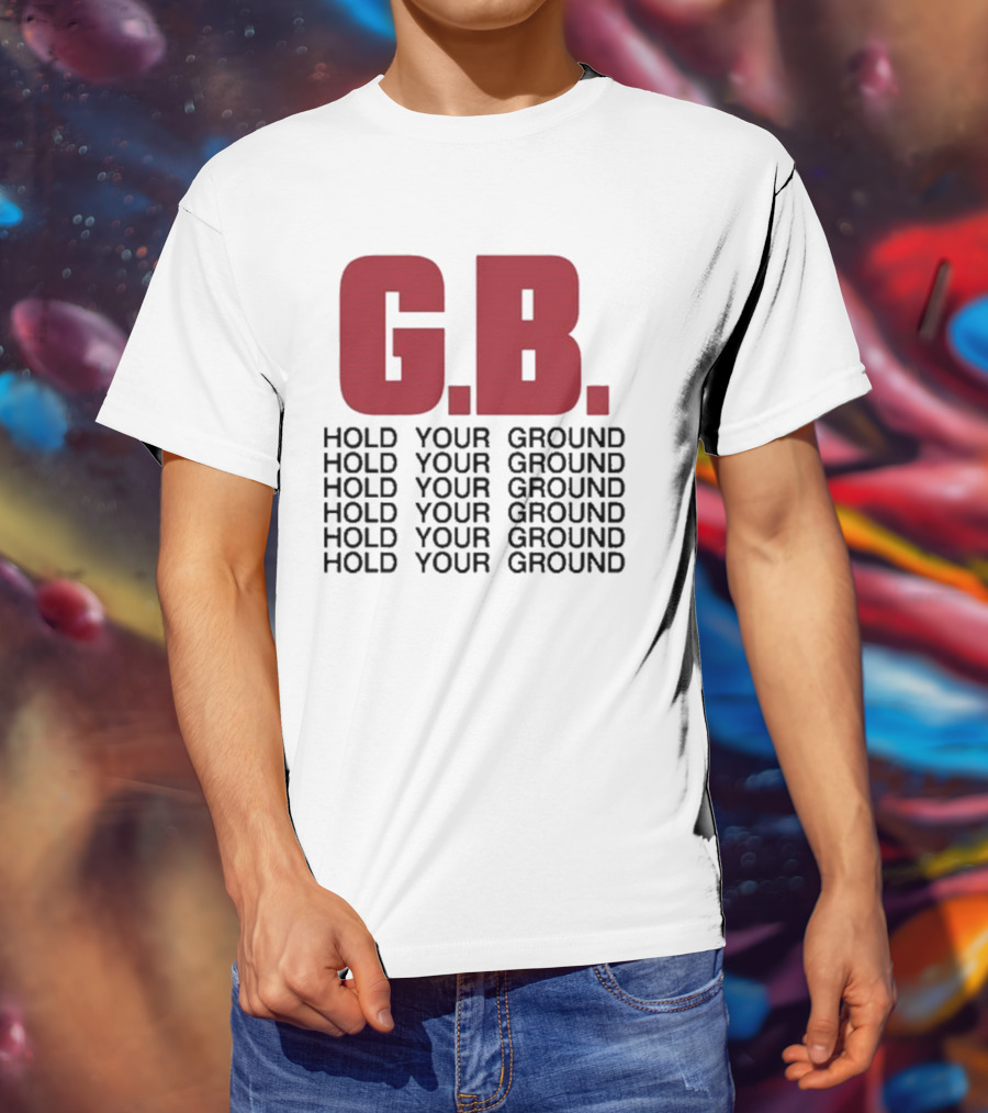 Gorilla Biscuits G.B. Hold Your Ground Hold Your Ground Repeated Text T-Shirt