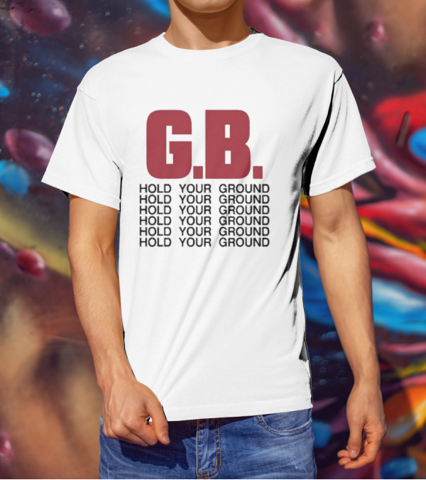 Gorilla Biscuits G.B. Hold Your Ground Hold Your Ground Repeated Text T-Shirt