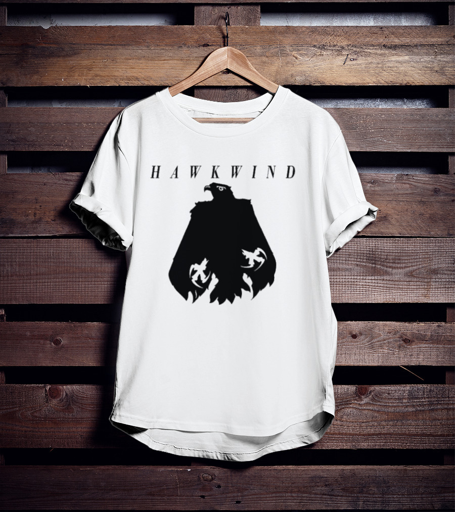 Hawkwind Eagle Silhouette With Mystical Elements T-Shirt