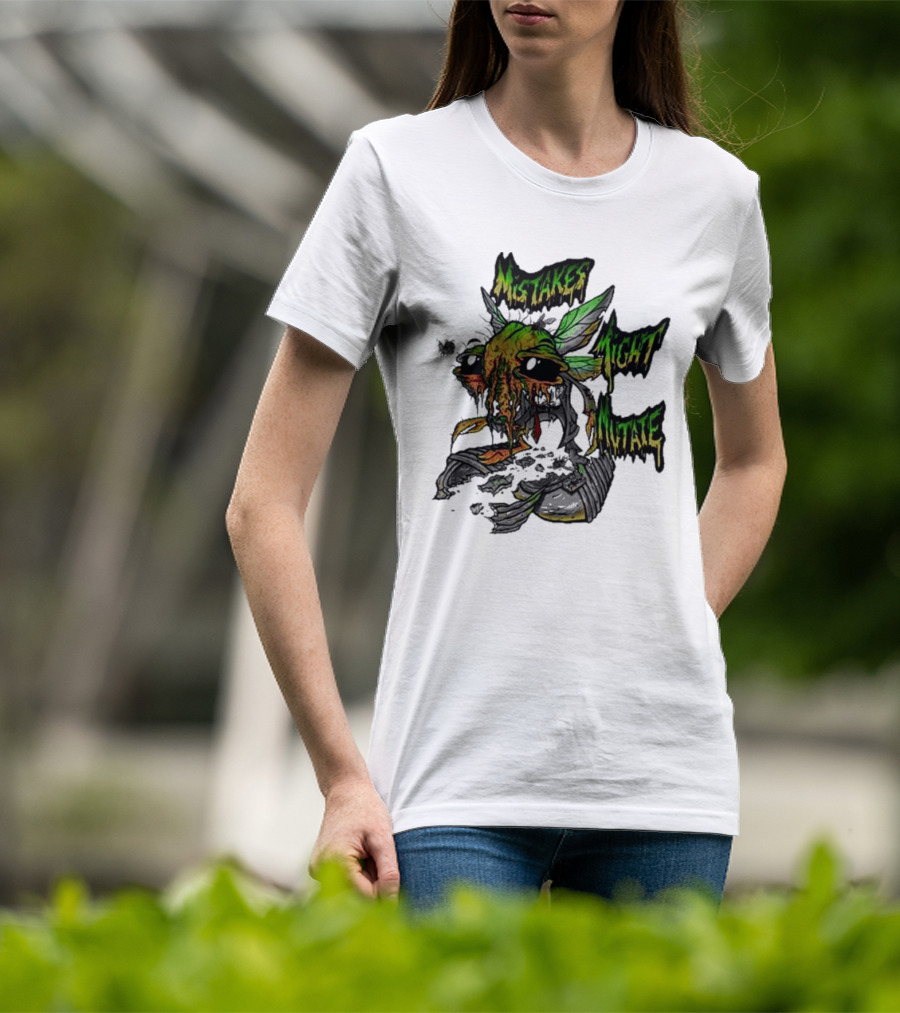 Mistakes Might Mutate Bug-Decay Creature With Green Wings And Dripping Eyes T-Shirt